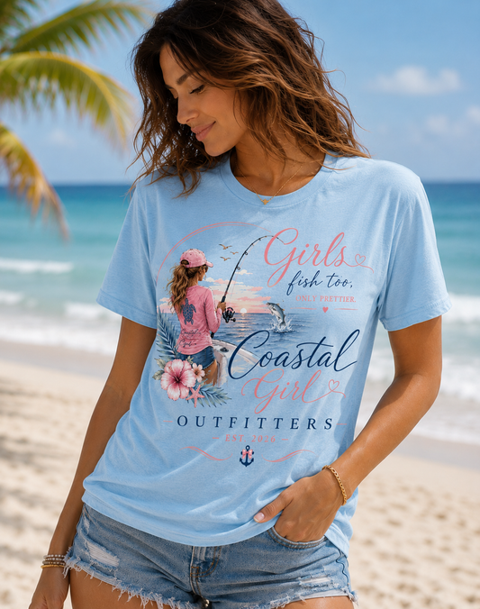 Women's "Girls Fish Too" Tee