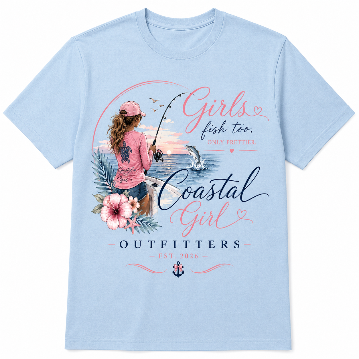 Women's "Girls Fish Too" Tee