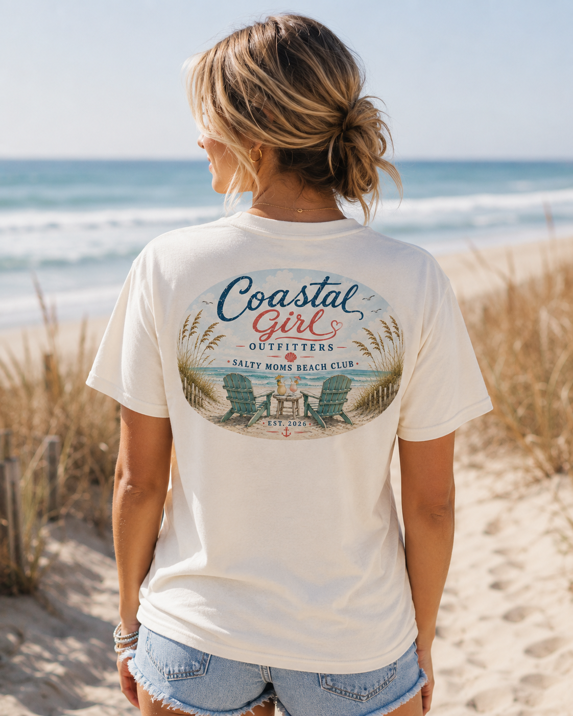 Women's Salty Moms Beach Club Tee
